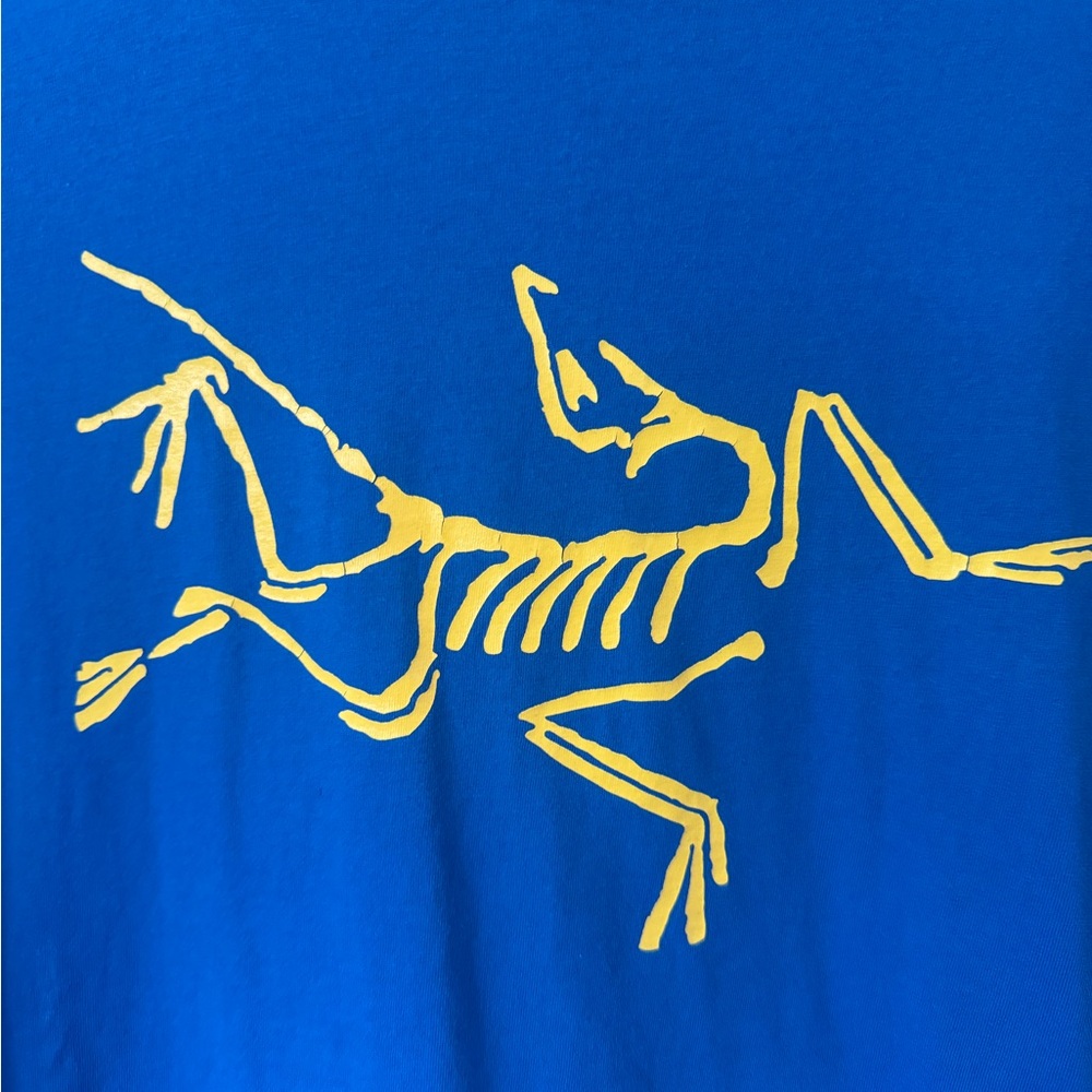 Arc'teryx Blue Tee with Yellow Reptile Design